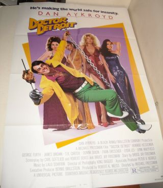 1985 Doctor Detroit 1 Sheet Movie Poster Dan Aykroyd Donna Dixon Fran Drescher
