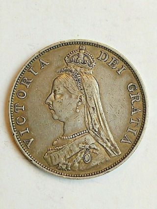 1888 Great Britain Double Florin Silver Queen Victoria