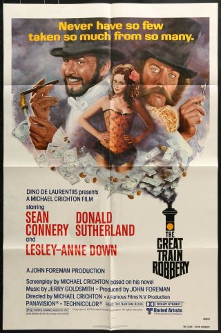 The Great Train Robbery Sutherland 1979 1 - Sheet Movie Poster 27 X 41