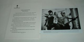 1990 Night Of The Living Dead Promo Movie Photo W Press Release George Romero