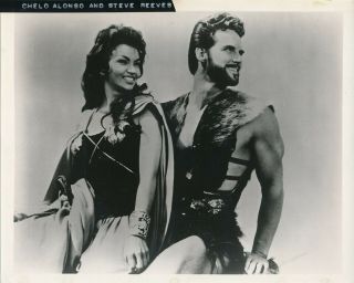 Steve Reeves And Chelo Alonso Vintage Film Still Goliath & The Barbarians Vv