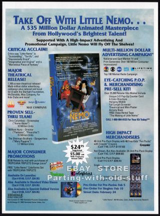 Little Nemo: Adventures In Slumberland_original 1993 Trade Print Ad Movie Promo