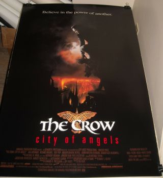 Rolled 1996 The Crow City Of Angels 1 Sheet Poster Vincent Perez Comic Book Hero