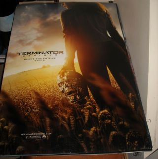 Rolled 2015 Terminator Genesys Reset The Future 1 Sheet Movie Poster 2 Sided