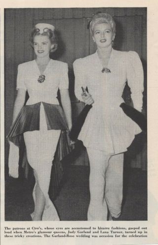 Rare 1941 Judy Garland And Lana Turner At Ciro 