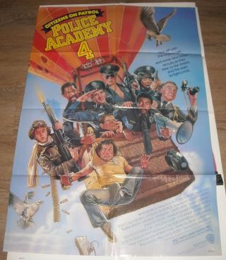 1987 Police Academy 4 Citizens On Patrol 1 Sheet Movie Poster Art Gga