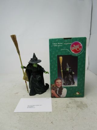 2001 Kurt S.  Adler The Wizard Of Oz Fabric Mache Table Piece Witch (nos)