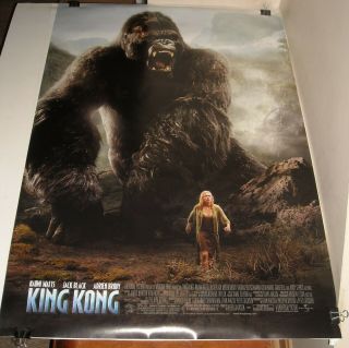 Rolled 2005 King Kong Double Sided Movie Poster Naomi Watts Jack Black Art