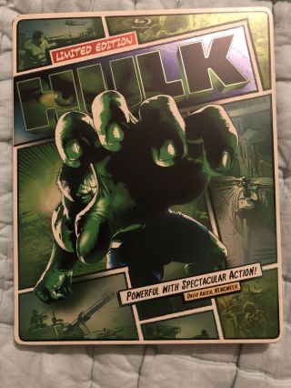 The Hulk Limited Edition Steelbook Blu - Ray,  Dvd Pre - Owned