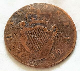1782 Half Penny,  Hibernia - George Iii Of Great Britain - American Colonial Coin