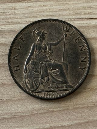 1897 Great Britain 1/2 Penny Half Queen Victoria B25