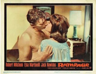 Robert Mitchum,  Rampage (1963) Lobby Card 2 {b} Elsa Martinelli