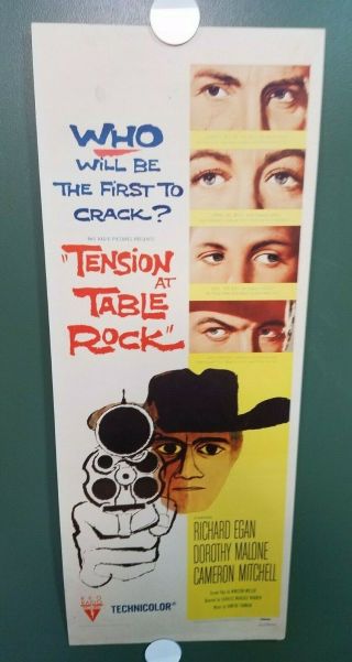 1956 Tension At Table Rock Insert Poster 14 " X36 " Richard Egan Western