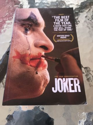 Joker (2019) Screenplay Book Fyc Todd Phillips Scott Silver