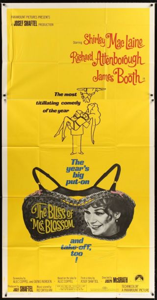 The Bliss Of Mrs.  Blossom Shirley Maclaine 1968 3 Sheet 41 