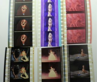Cinderella Frozen Bambi Lady And The Tramp Film Cell Strips - 30 Film Cells