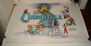 Rolled Walt Disney Cinderella Uk 30 X 40 Movie Poster Animated Classic Art