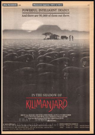 In The Shadow Of Kilimanjaro_original 1985 Trade Ad / Poster_timothy Bottoms