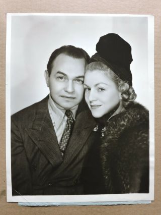 Edward G Robinson And Claire Trevor Radio Portrait Photo 1937 Big Town