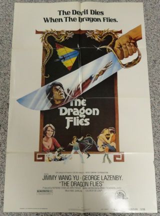 The Dragon Flies Kung Fu 1 - Sheet Movie Poster - 1975 - George Lazenby
