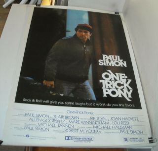 Rolled 1980 One Trick Pony 1 Sheet Movie Poster Paul Simon Blair Brown Music