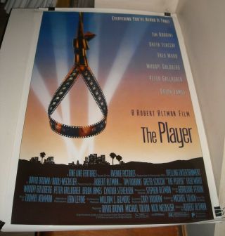 Rolled 1992 The Player 1 Sheet Double Sided Movie Poster Tim Robbins Rob Altman
