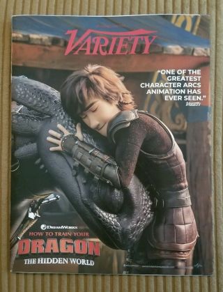 How To Train Your Dragon The Hidden World Variety Pressbook Dreamworks 10 " X13 "