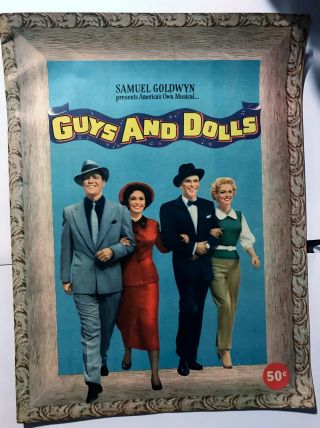 Vintage 1955 Guys And Dolls Souvenir Movie Program Marlon Brando Frank Sinatra