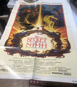 1982 Don Bluth The Secret Of Nimh 1 Sheet Movie Poster