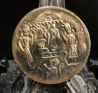 Circulated India Temple Ram Darbar Token,  1850 - 1940,  Coin (32619) 1