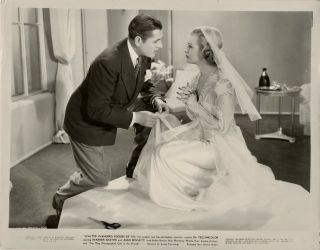 Joan Bennett In A Wedding Gown Orig 1938 Pic Vogues Of 1938 Warner Baxter
