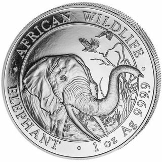 2018 1 Oz Somalia Silver Elephant Coin (bu)