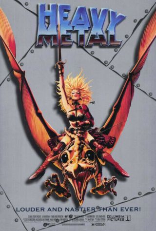 Heavy Metal (1981) Movie Poster Reissue 1996 - Single - Sided - Rolled