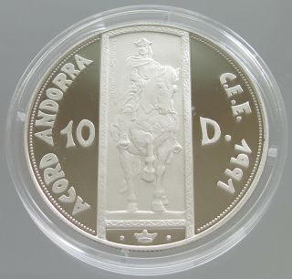 Andorra 10 Diners 1995 Silver Proof W30 039