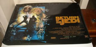 Rolled 1997 Star Wars Return Of The Jedi Uk Movie Poster 30 X 40 Double Sided