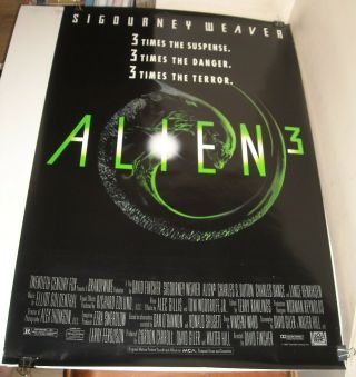 Rolled 1992 Alien 3 Promo Movie Poster Sigourney Weaver Charles S Dutton Sci Fi