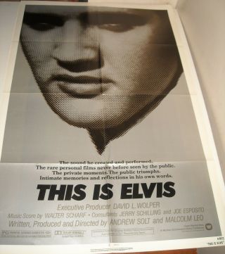 1981 This Is Elvis 1 Sheet Movie Poster Presley Documentary Film Personal Films