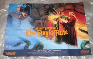 1986 Igmar Bergman The Magic Flute Video Movie Poster Painted Art Artwork