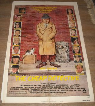 1978 Neil Simon The Detective 1 Sheet Movie Poster Peter Falk Ann Margret