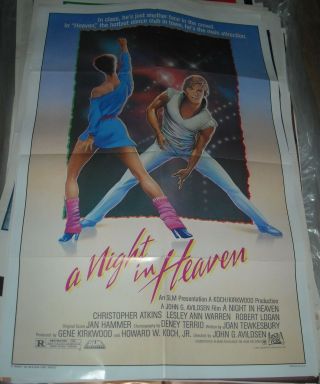 1983 A Night In Heaven 1 Sheet Movie Poster Christopher Atkins Lesley Ann Warren