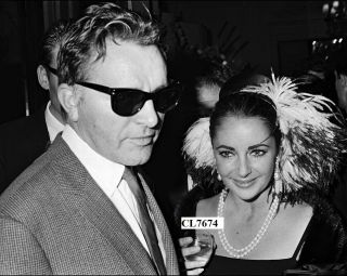 Elizabeth Taylor And Richard Burton At Reception For Movie 