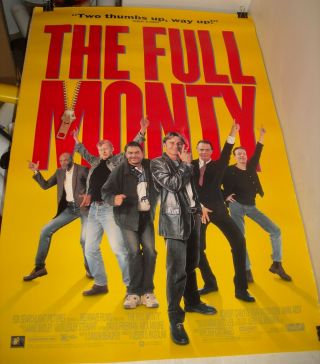 Rolled 1997 The Full Monty 1 Sheet Movie Poster Robert Carlyle Tom Wilkinson