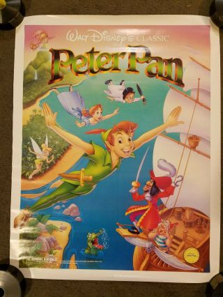 Peter Pan Sears Commemorative Edition 1989 Video Poster (22 " X 28 ") (gs)