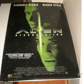 Rolled 1997 Alien Resurrection Movie Poster Sigourney Weaver Winona Ryder Horror