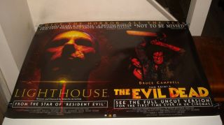 Rolled The Lighthouse & Evil Dead Uk 30 X 40 Movie Poster Bruce Campbell Horror