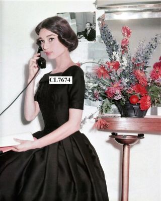Audrey Hepburn In Her Dressing Room On The Movie Set Of 