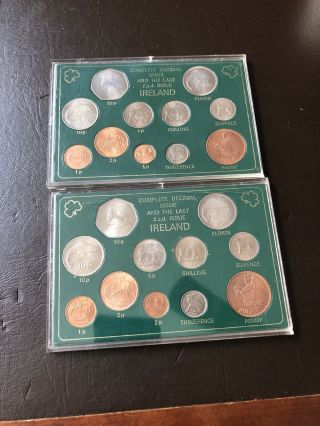 (2) Complete Decimal Issue And Last Lsd Issue Ireland