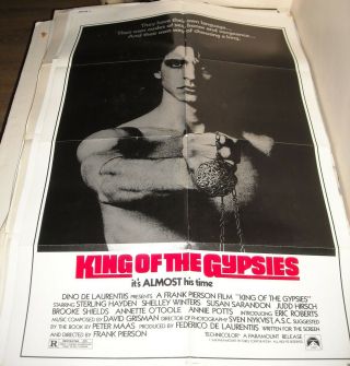 1978 King Of The Gypsies 1 Sheet Movie Poster Eric Roberts Brooke Shields