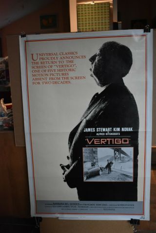 ALFRED HITCHCOCK VERTIGO 1983 theatrical release Vintage movie POSTER 2