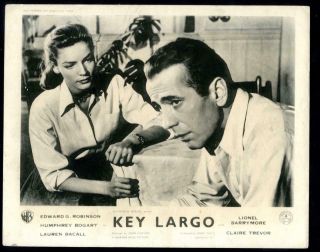 Vintage Humphrey Bogart Lauren Bacall " Key Largo " Two Uk 1940 